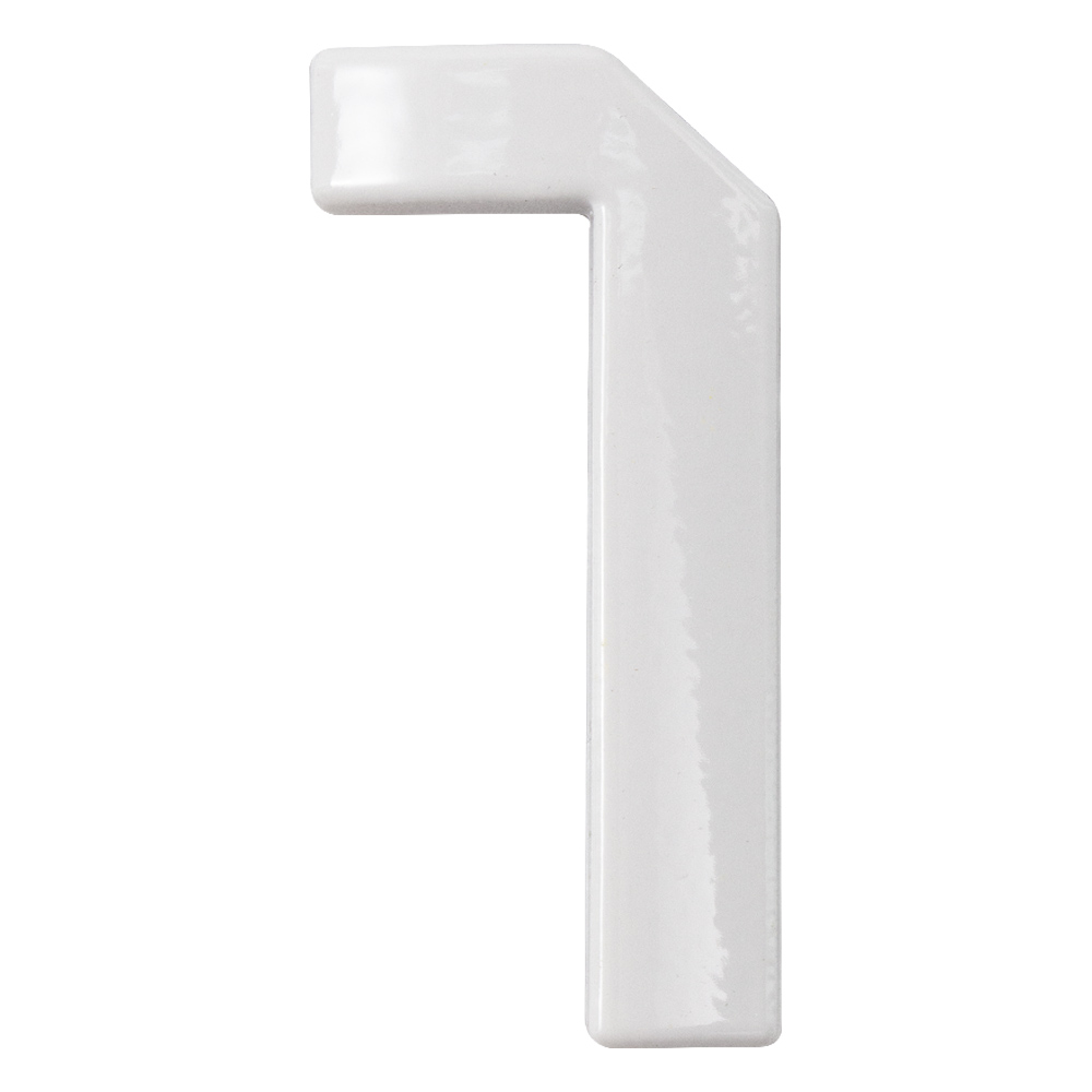 Цифра №1 пластик белый 45 мм Arino 67688