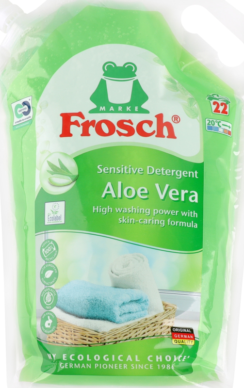 Жидкое средство для машинной и ручной стирки Frosch Сенситів Алое Вера 1,5 л