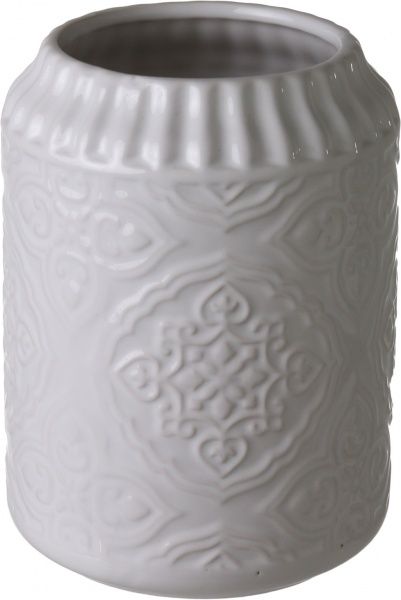 Ваза Etno 12,5х12,5х17 см біла Dehua
