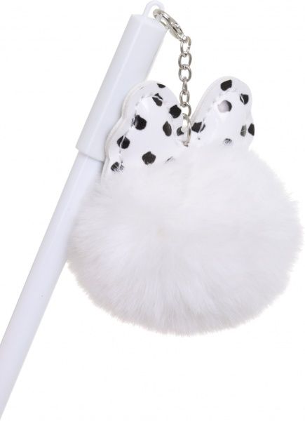 Ручка гелевая Бант с белым помпоном 