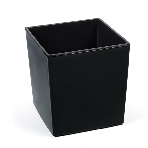 Горшок пластиковый Ламела Юка 250 квадратный 1,6 л антрацит 