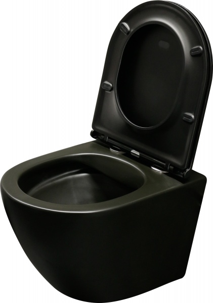 Унитаз подвесной Fusion Rimless черный матовый