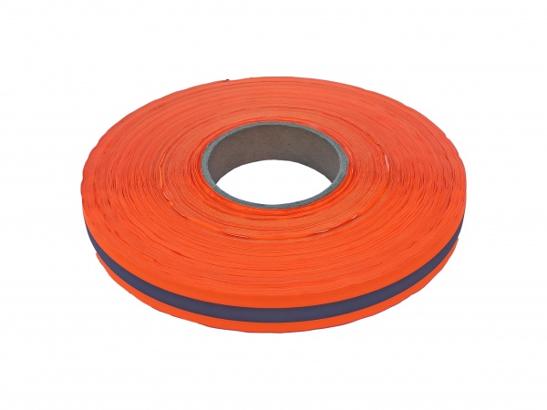 Світловідбивна стрічка 25х10 мм помаранчева К200 (150 пог.м)