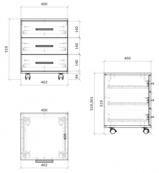 Тумба Грейд Оптимал 3я дуб сонома 