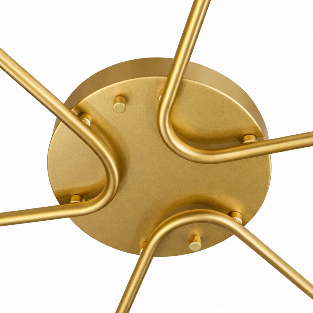 Люстра потолочная LIGHT SET DUSHA MS228 6x12 Вт GX53 золото/янтарь