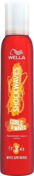 Мусс для волос Wella Shockwaves Кудри и локоны Мусс 200 мл