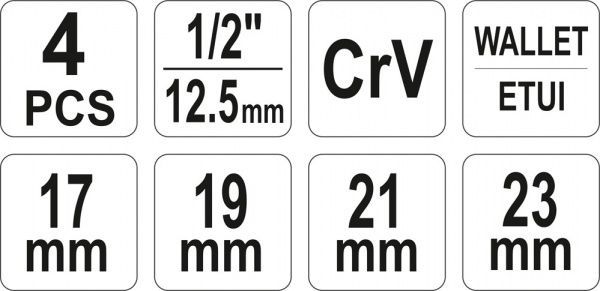 Ключ баллонный разборный 17х19х21х23 мм х 1/2