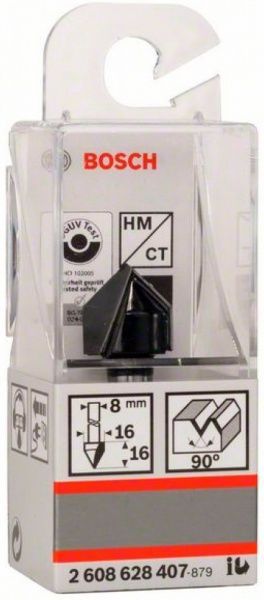 Фреза пазовая концевая цилиндрическая Bosch 16X16/8MM 2608628407