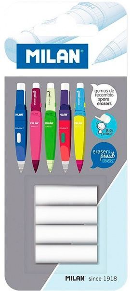 Набор ластиков сменных к механическим карандашам 4шт MILAN