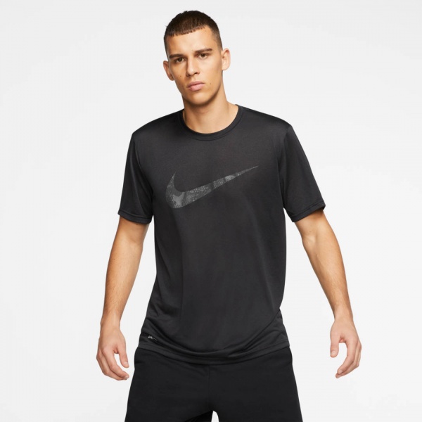 Футболка Nike M NK DRY LEG TEE SWOOSH CAMO CK4250-010 р.XL чорний