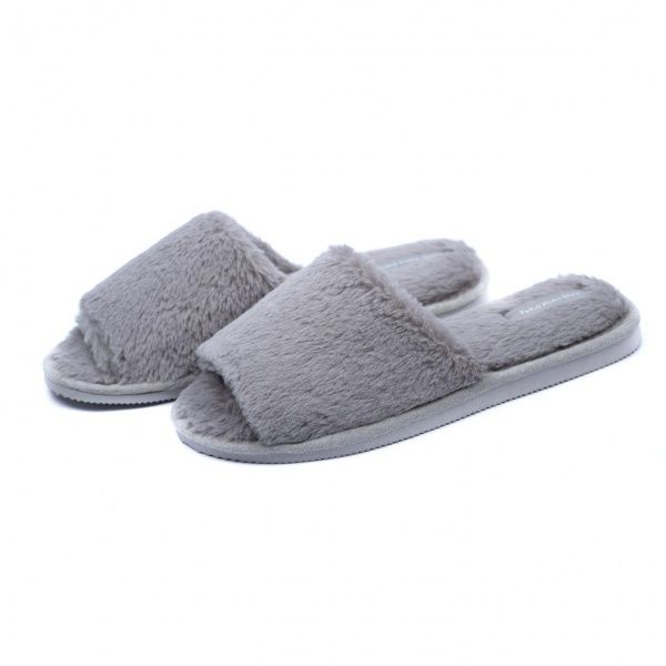 Капці домашні Twins HS хутрянi вiдкритi р. 36/37 сірий 