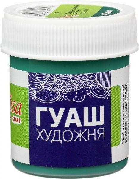 Фарба гуашева Смарагдова світла 40 мл 323908 Rosa Start