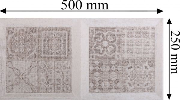 Плитка El Molino Нагоя Джет бланко декор 25x50 