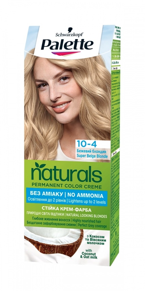 Фарба для волосся Palette Naturals Naturals 10-4 бежевий блондин 110 мл