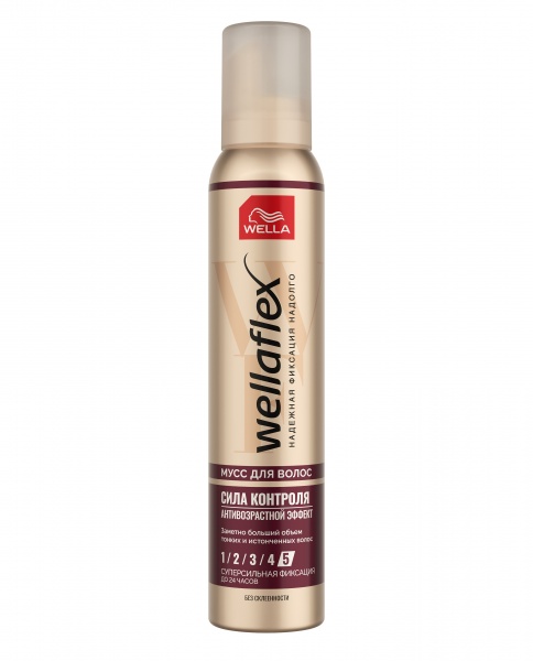 Мусс для волос Wellaflex с антивозрастным эффектом суперсильной фиксации 200 мл