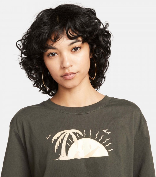 Футболка Nike TEE CROP FW DQ3309-355 р.S сірий