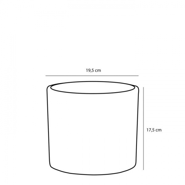 Вазон керамический Edelman Era 19,5 см круглый 4,1 л песочно-серый (1035839) 