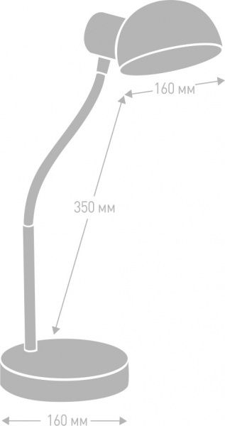 Настольная лампа офисная Camelion C01 6408643 1x40 Вт E27 белый KD-306 