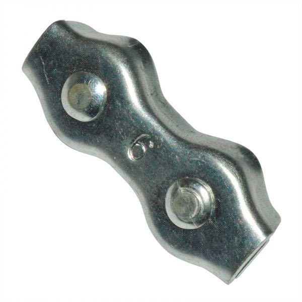 Затискач для троса подвійний 6 мм