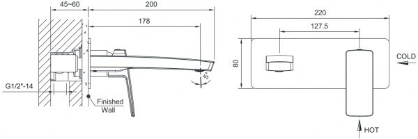 Змішувач для умивальника Imprese Grafiky ZMK041807030