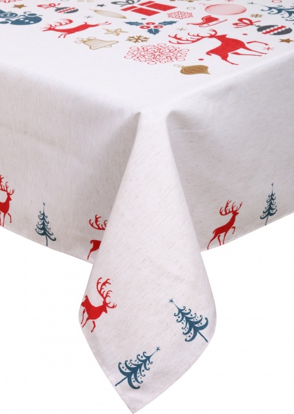 Скатерть Holiday 140x220 см белый с рисунком Luna 