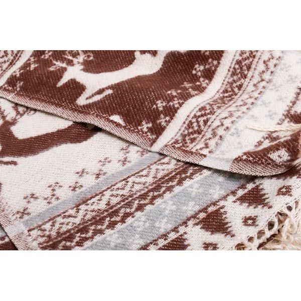 Плед Ярослав New Year cotton brown 140x200 см