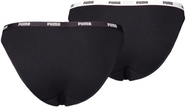 Трусы Puma PUMA WOMEN BIKINI 2P PACK BLACK 90785103 M черный