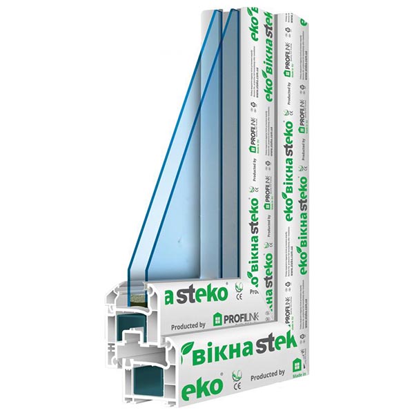 Окно поворотно-откидное Steko S300 58 850x1410 мм правое