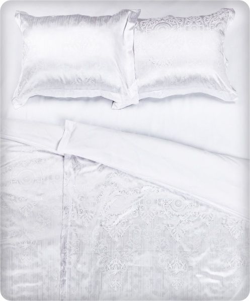 Комплект постільної білизни Rhapsody white сімейний білий La Nuit 