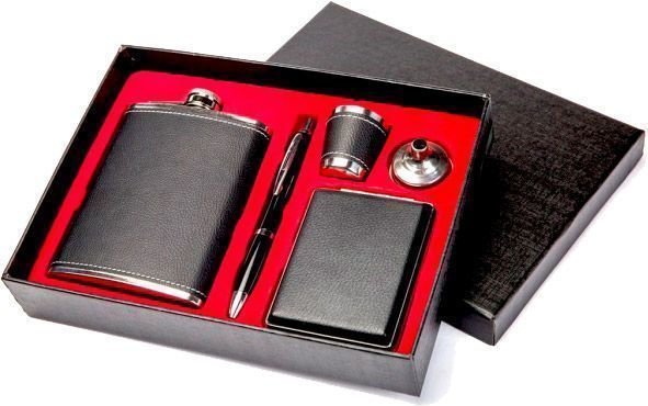 Набор подарочный с флягой и портсигаром TZ-07