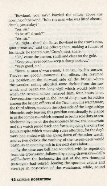 Книга Морган Робертсон «The Wreck of the Titan Or Futility»