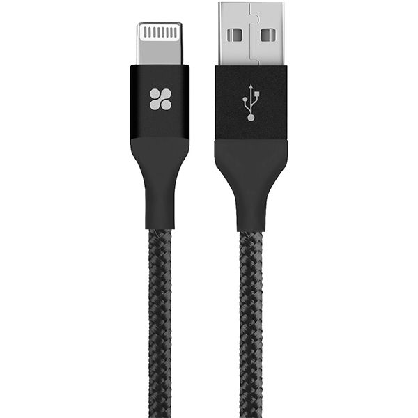Кабель Promate Lightning Cable-LTF Black 1.2 м