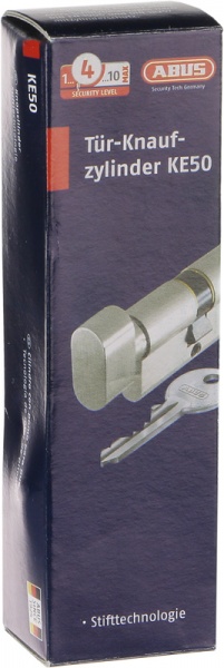 Цилиндр Abus KE50 40x40 ключ-вороток 80 мм матовая латунь
