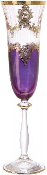 Набор бокалов для шампанского Violet and Gold 190 мл 6 шт. Combi 