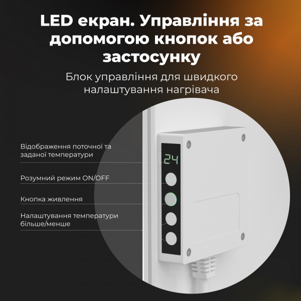Панель теплова AENO Premium Eco Smart GH3S LED White (700 Вт)