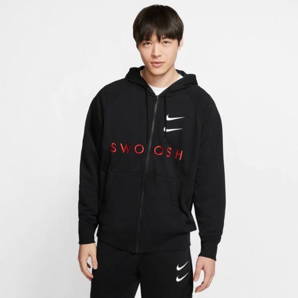 Джемпер Nike M NSW SWOOSH HOODIE FZ FT CT7362-010 р. XL чорний