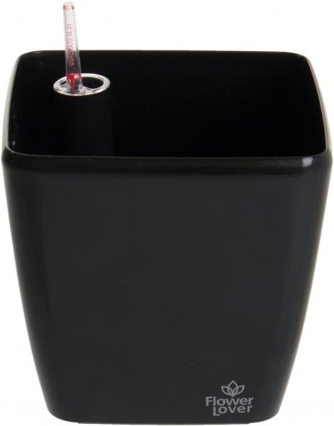 Горшок пластиковый Plastkon Flower Lover Quadrato квадратный 5,5 л черный 