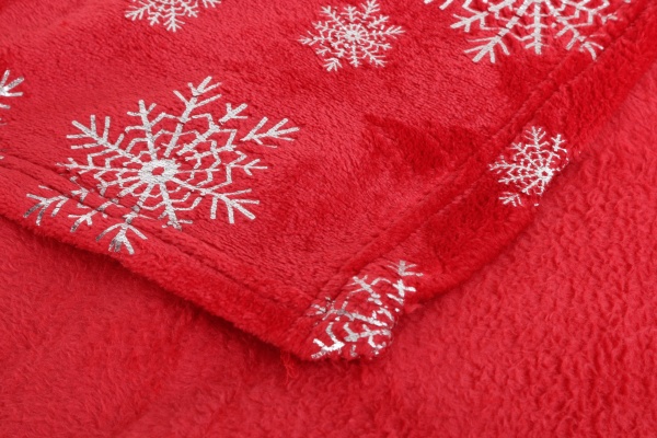 Плед Basic Glitter Snow 160x200 см красный с белым La Nuit 