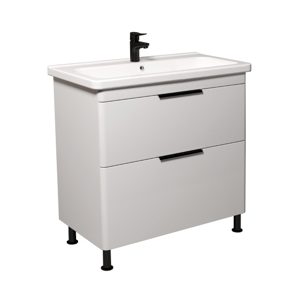 Тумба на ножках Мойдодыр Freya 80 с умывальником Creavit Ipek 80