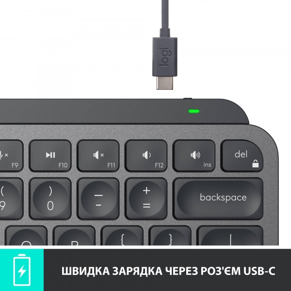 Клавиатура Logitech MX Keys Mini Minimalist Wireless Illuminated (L920-010498) graphite 