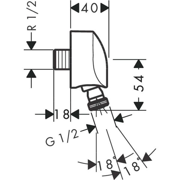 Шланговое подключение Hansgrohe Fixfit E 27505000