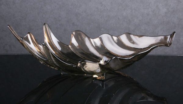 Ваза стеклянная коричневая HOJA PARRA 14х49 см San Miguel