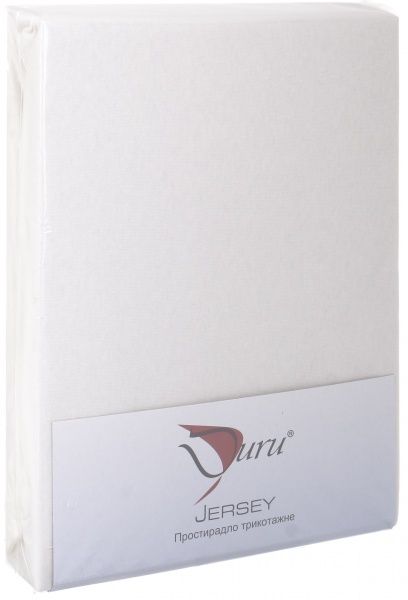 Простынь на резинке трикотажная 180x200 см айвори Durutex 