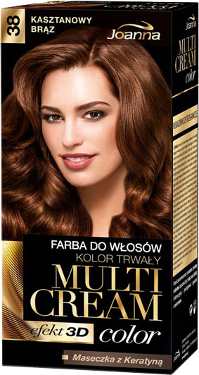Фарба для волосся Joanna Multi Cream Color №38 каштаново-бурий 100 мл