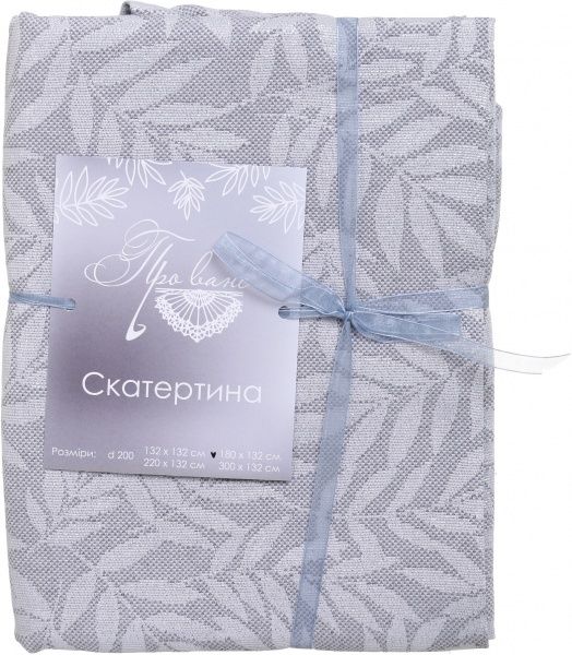 Скатерть Эльза 132x180 см серое серебро Прованс 