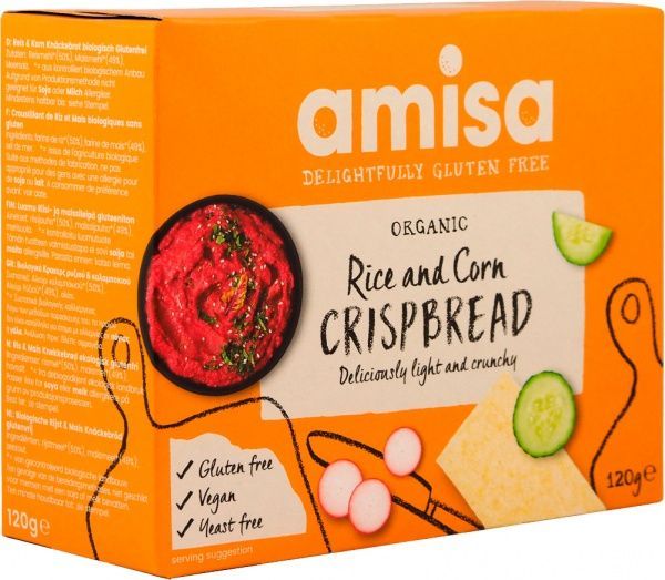 Хлібці AMISA Рисово-Кукурудзяні Органік 120 г (8000019521253)