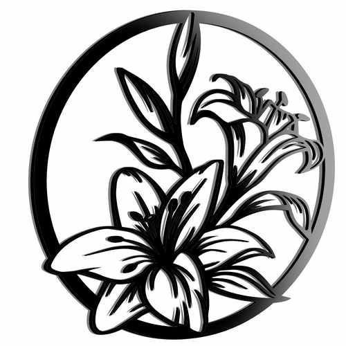 Панно Лилия PN185 46x46 см 