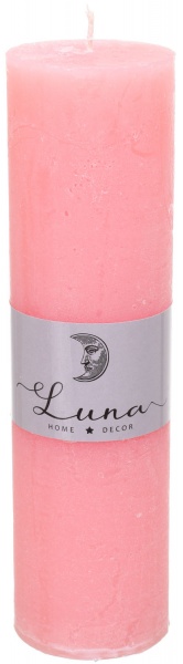 Свеча Рустик цилиндр розовый Rose C5520-169 Luna