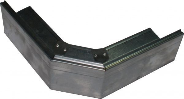 Кут зовнішній для лотка 100x50 мм білий цинк