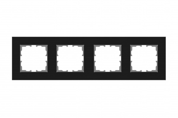 Рамка чотиримісна HausMark Stelo універсальна графіт 501-6644-149